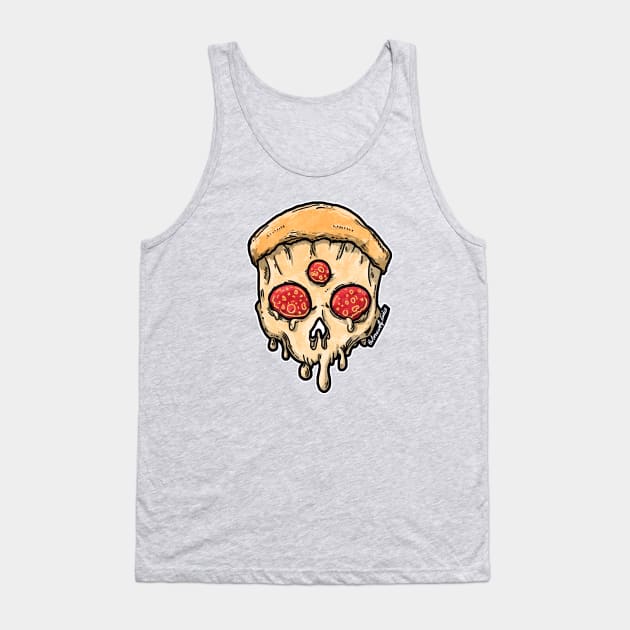 Pizza Skull Tank Top by TheLoneWolfStudio